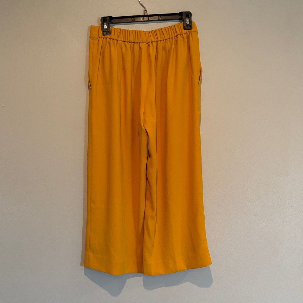 J. Crew Wide Leg Culotte Pants in Mustard Yellow - Picture 2 of 3